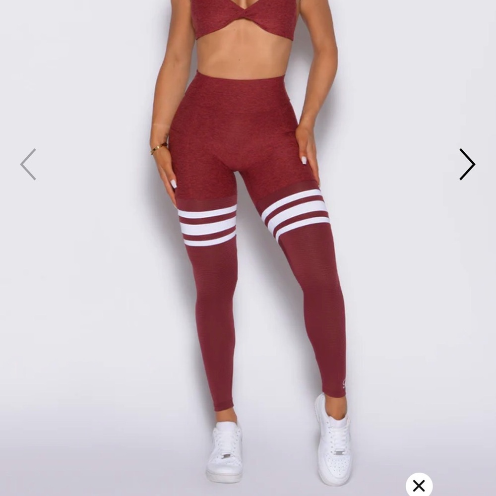 Bombshell Sportswear burgundy red leggings